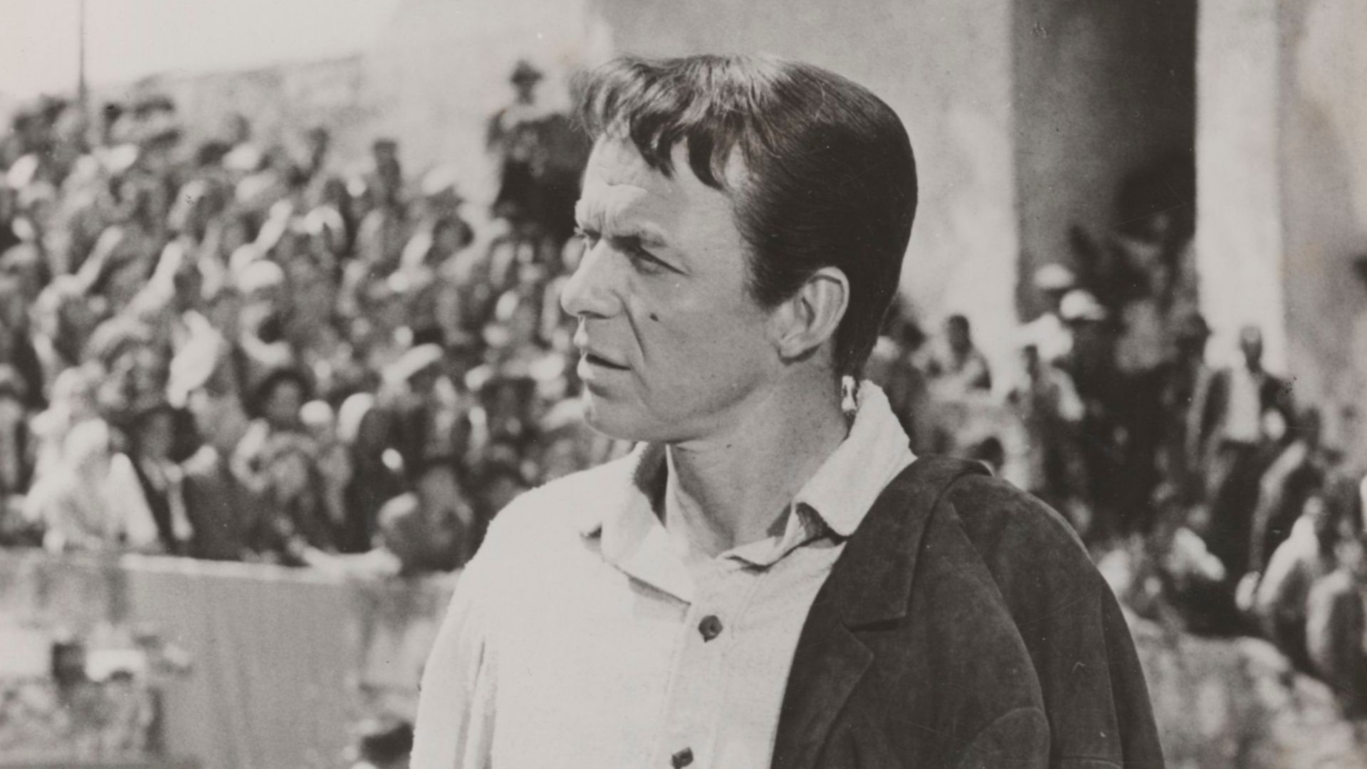 Frank Sinatra in a scene from The Pride and the Passion, a film directed and produced by Stanley Kramer in 1957.