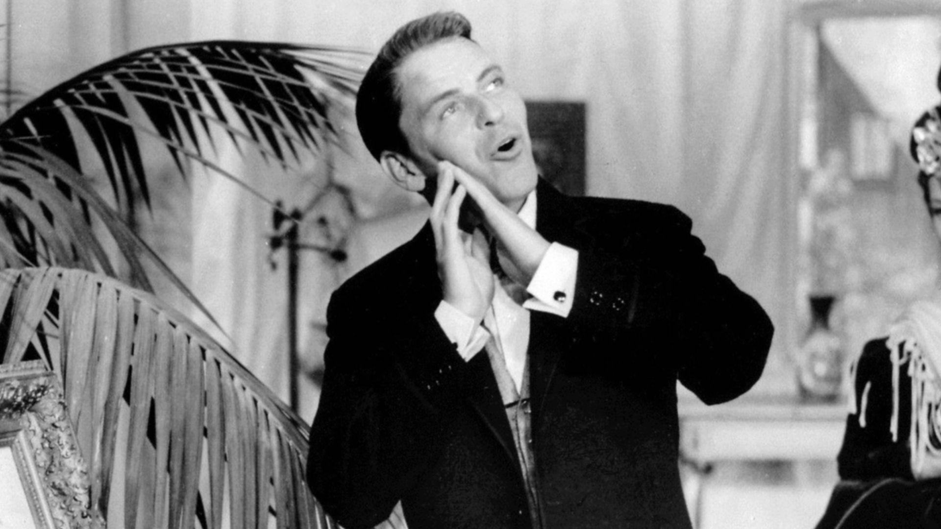 Photo of Frank Sinatra from the American motion picture Can-Can (1960).
The item has no copyright markings on it as can be seen in the links above.
United States Copyright Office page 2
