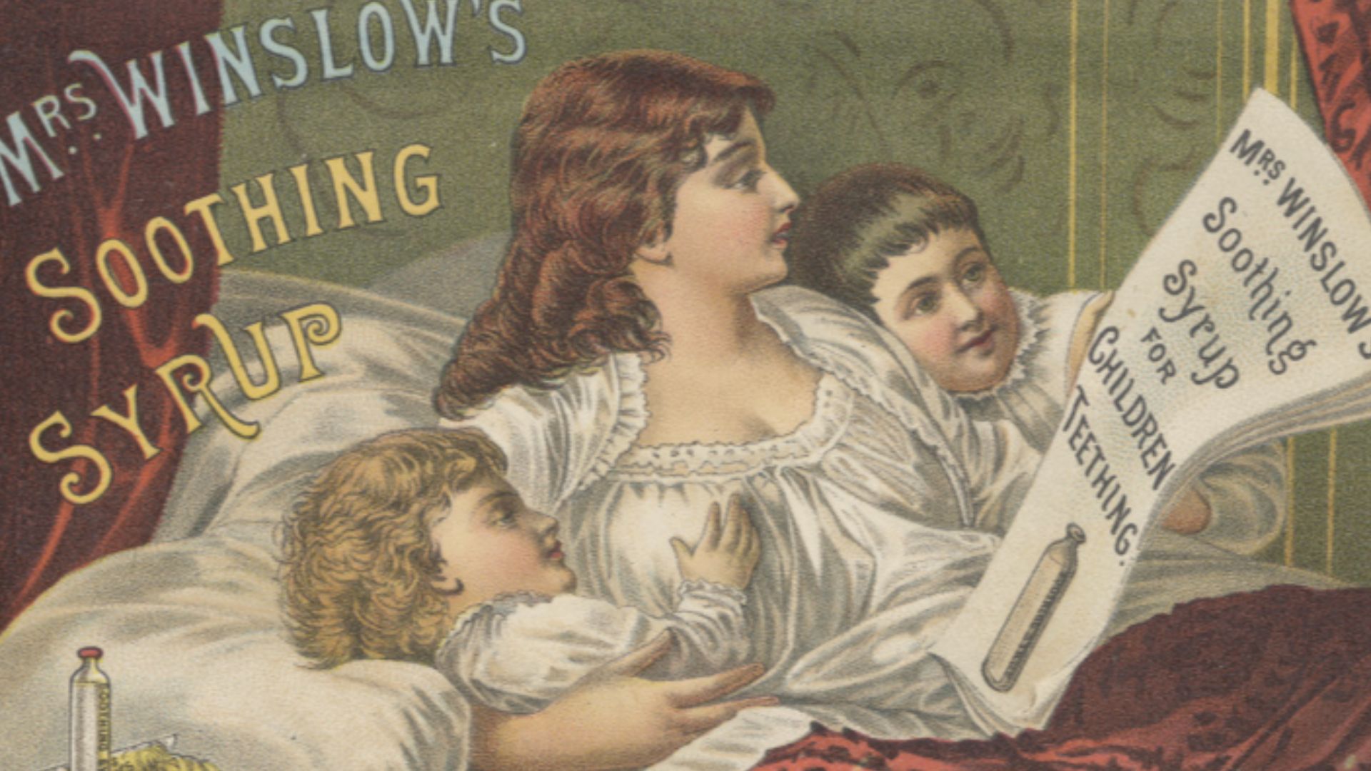 Persistent URL: digital.lib.muohio.edu/u?/tradecards,950
Subject (TGM): Women; Children; Mothers; Mothers & children; Bedrooms; Beds; Bedspreads; Reading; Patent medicines; Pharmacists; Drugstores; Calendars;
Keywords: Brown's Camphorated Saponaceous Dent