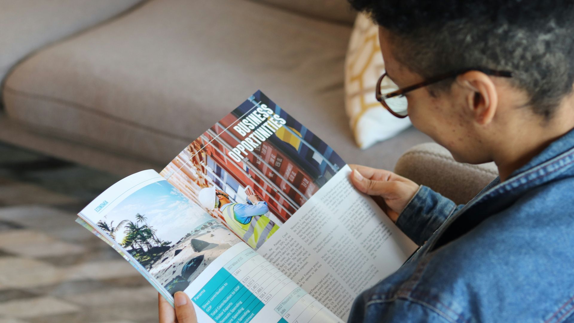 a man reading a book