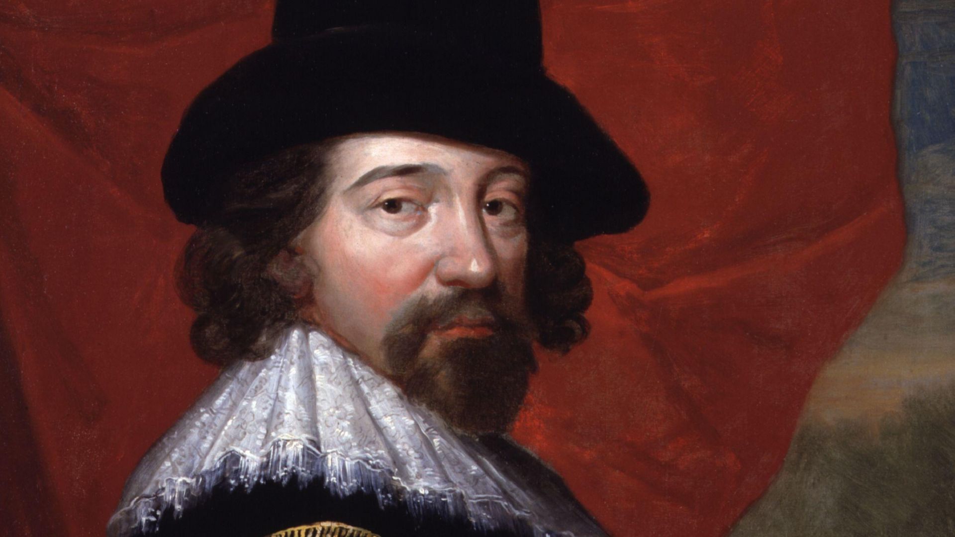 Francis Bacon, Viscount St Alban, by unknown artist. See source website for additional information.
Portrait of Francis Bacon, Viscount St Alban, by John Vanderbank, 1731?, after a portrait by an unknown artist (circa 1618)

This set of images was gathere
