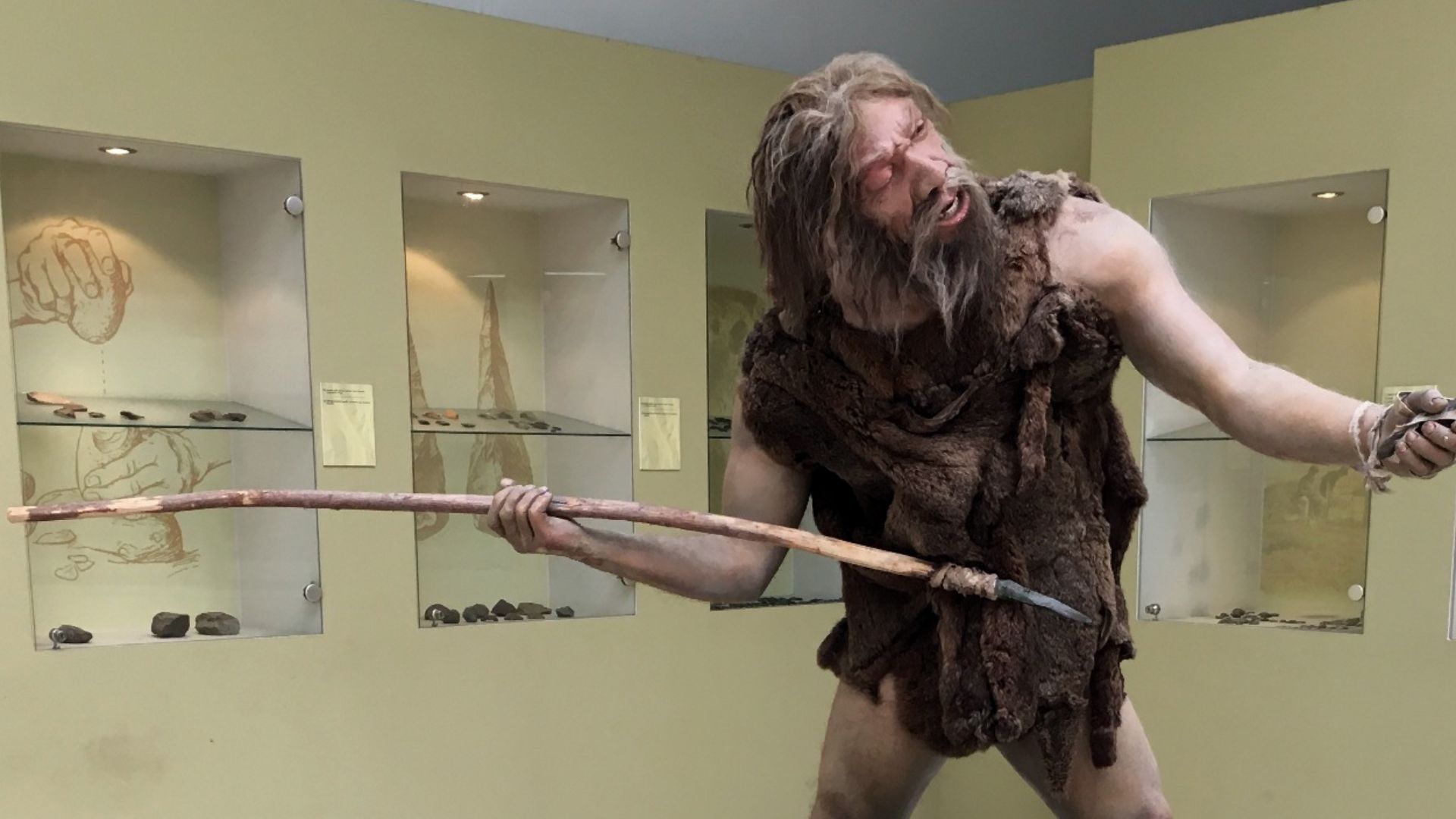 Figure of Neanderthal, by Borivoje Žuža, Museum of Republika Srpska, Banja Luka