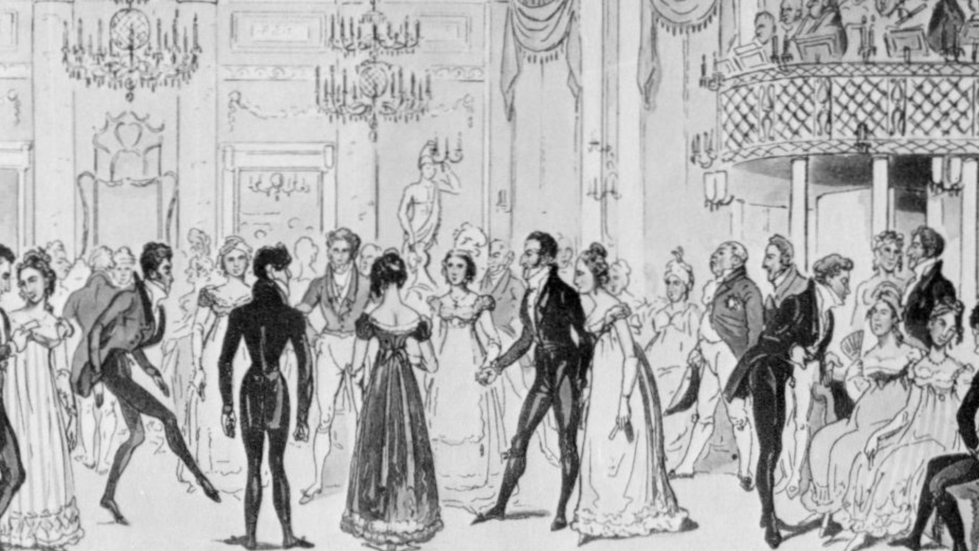 A Ball at Almack's Assembly Rooms in London.