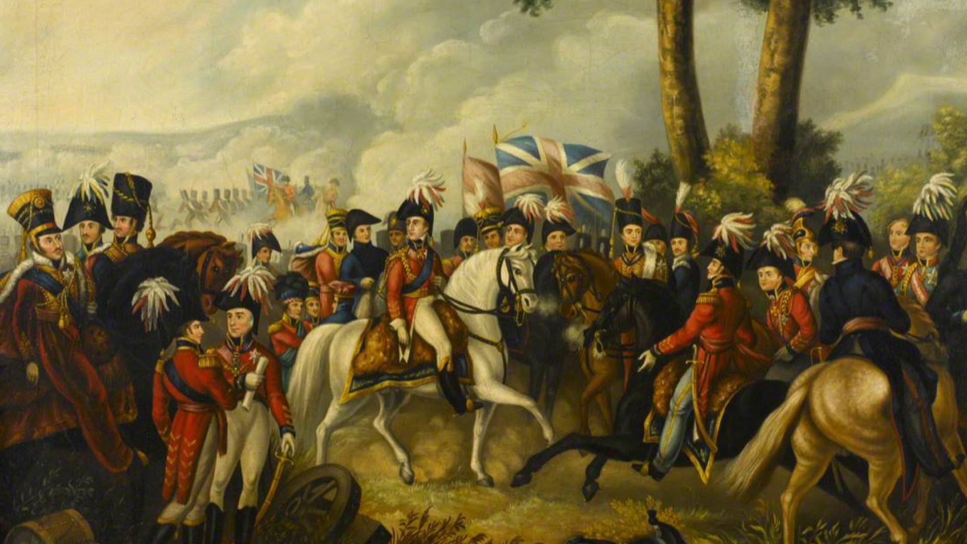 File:British School - The Duke of Wellington with His Staff at Talavera, 1809 - 1219960 - National Trust.jpg