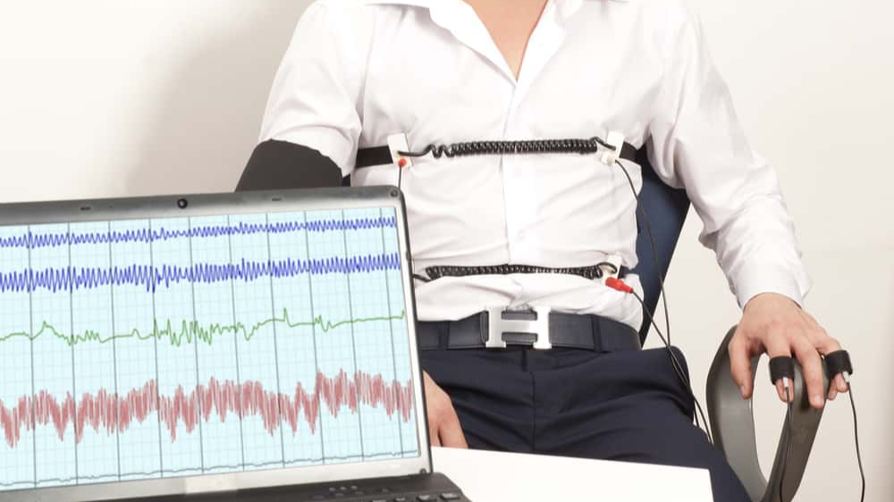 A man passes a lie detector test