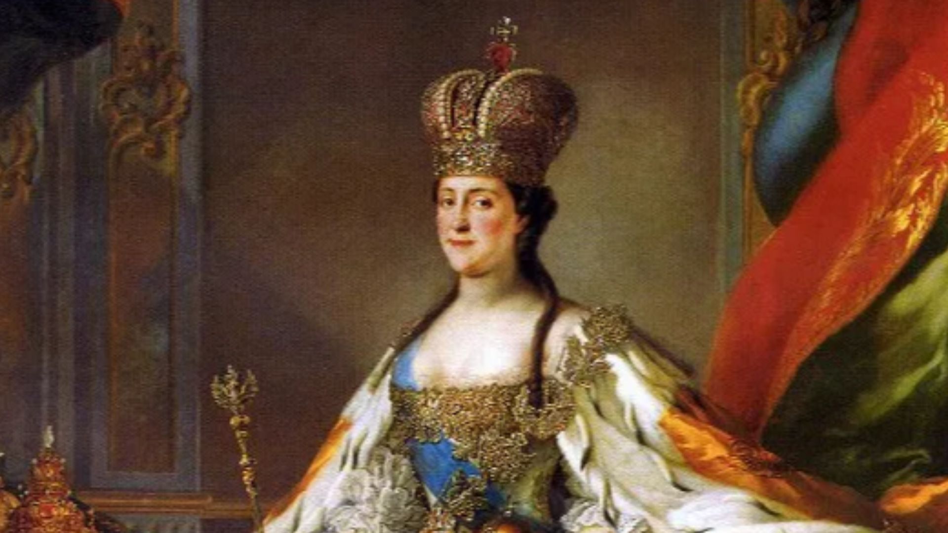 Catherine the Great in her coronation attire.