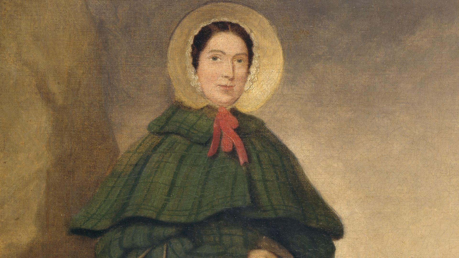 Portrait of Mary Anning with her dog Tray and the Golden Cap outcrop in the background, Natural History Museum, London. This painting was owned by her brother Joseph, and presented to the museum in 1935 by Miss Annette Anning.