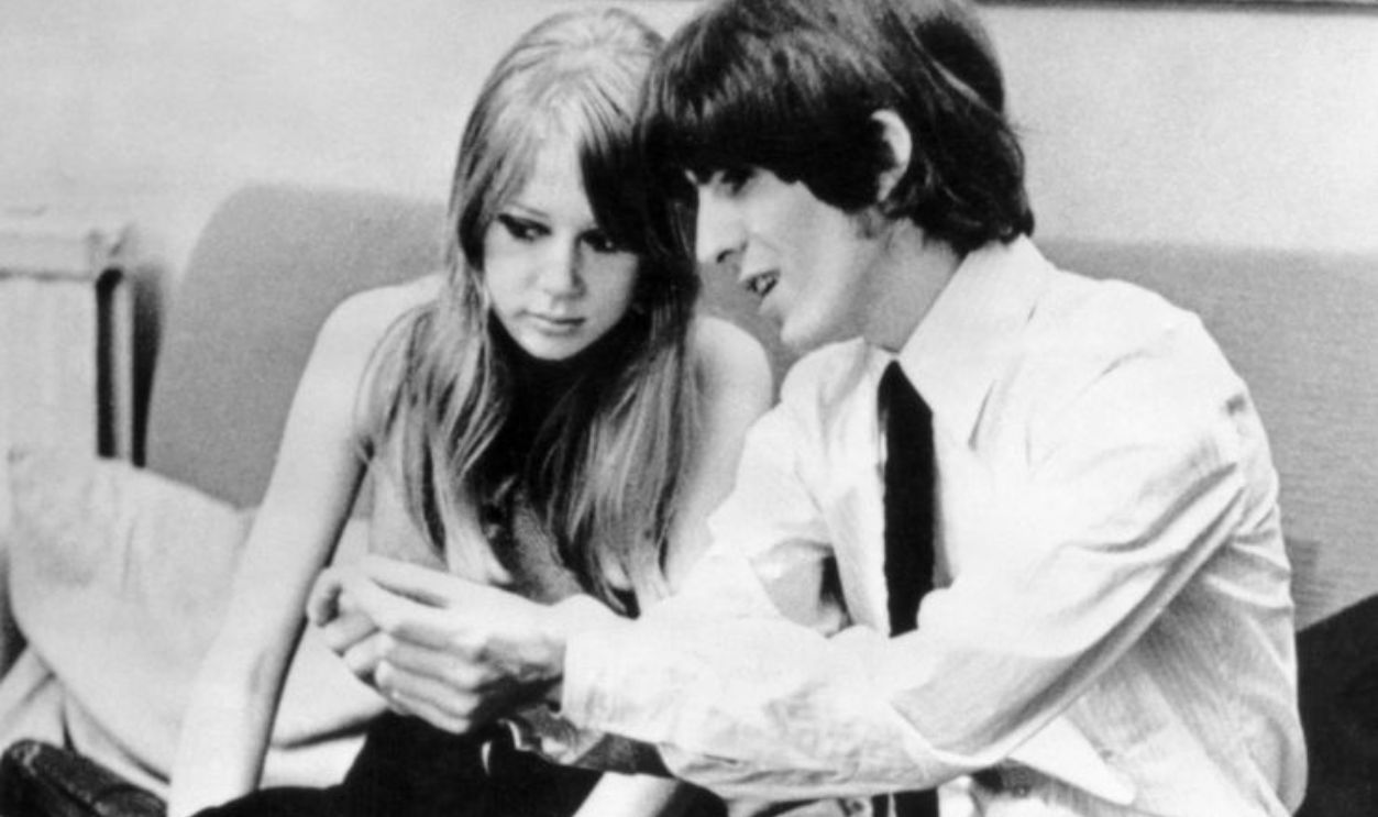 UNITED KINGDOM : George Harrison (1943-2001) is pictured here with his first wife Patti Boyd (1944-). Harrison met Boyd on the set of ?A Hard Day?s Night? in 1964 and married her in early 1966. Boyd inspired Harrison to write many songs including ?Something? from the Beatles?s ?Abbey Road? album. They divorced in 1977 and Boyd married the guitarist Eric Clapton (1945-) two years later. George Harrison (1943-2001) formed the Beatles in 1960 with Paul McCartney, John Lennon (1940-1980) and Ringo Starr (1940-) in Liverpool, England. They went on to become the most successful pop group of all time and finally split in 1970. In 1965 Harrison, along with the other Beatles, was awarded the MBE. Harrison died in November 2001 from throat cancer. 