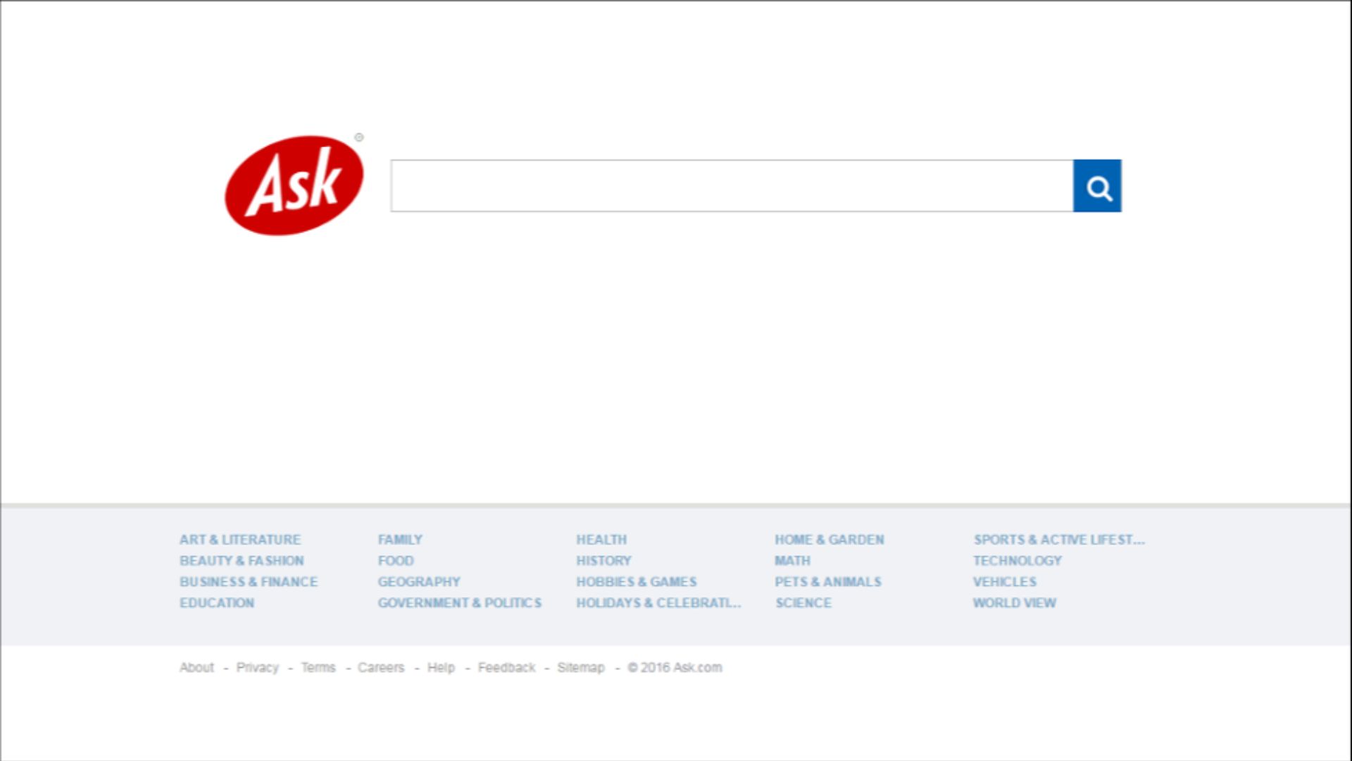 Ask.com homepage