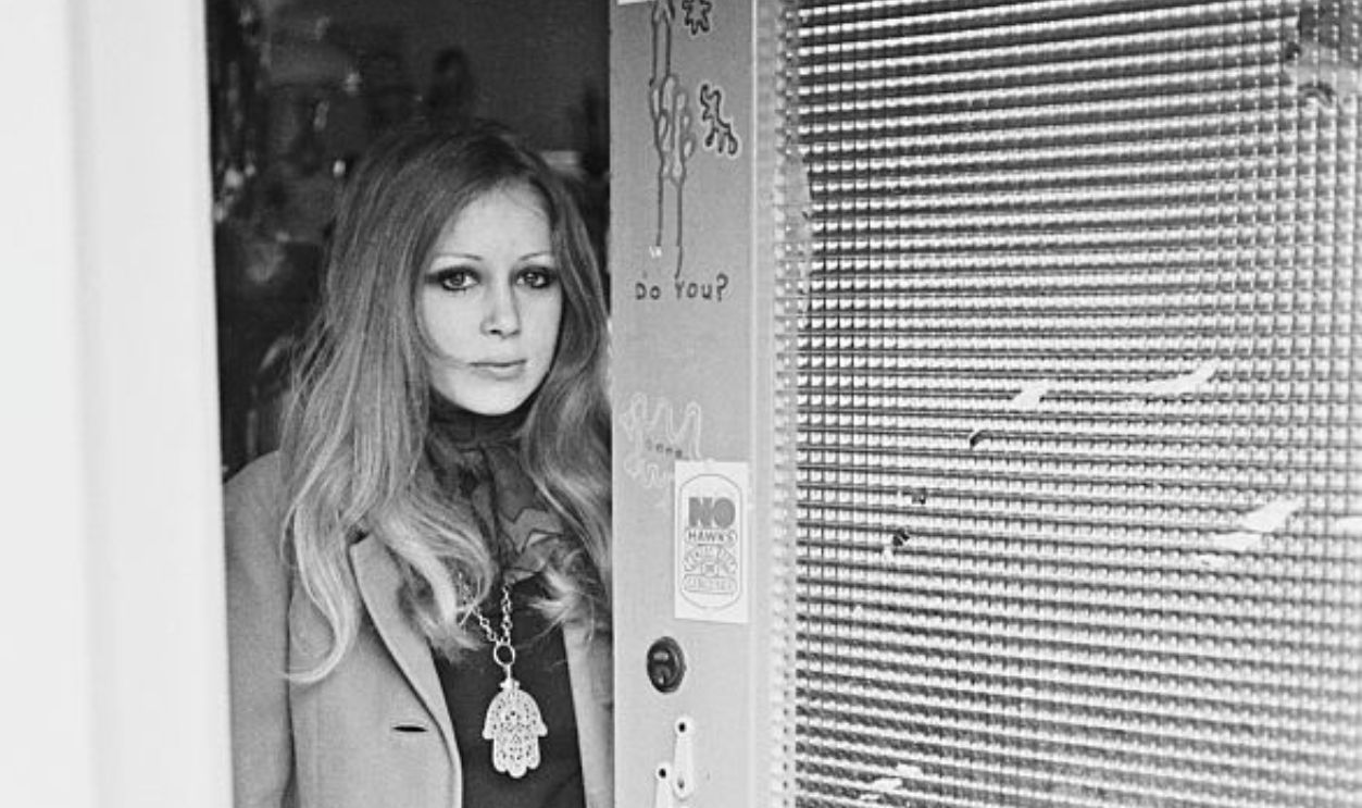 English model and photographer Pattie Boyd leaving the home she shares with George Harrison, Esher, 13th March 1969. 