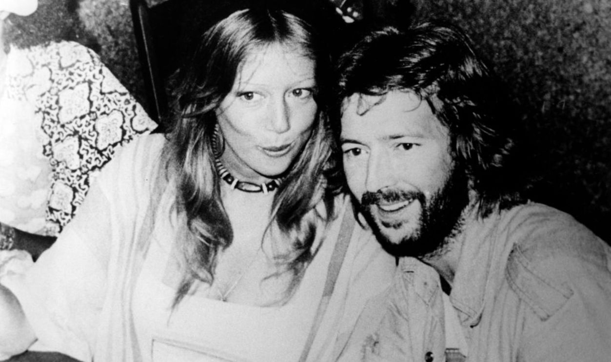 UNITED STATES - OCTOBER 01: HOLLYWOOD Photo of Patti BOYD and Eric CLAPTON, Patti Boyd & Eric Clapton posed at a party at the Cherokee Studios 