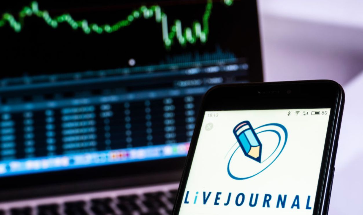 Livejournal social networking website seen displayed on a