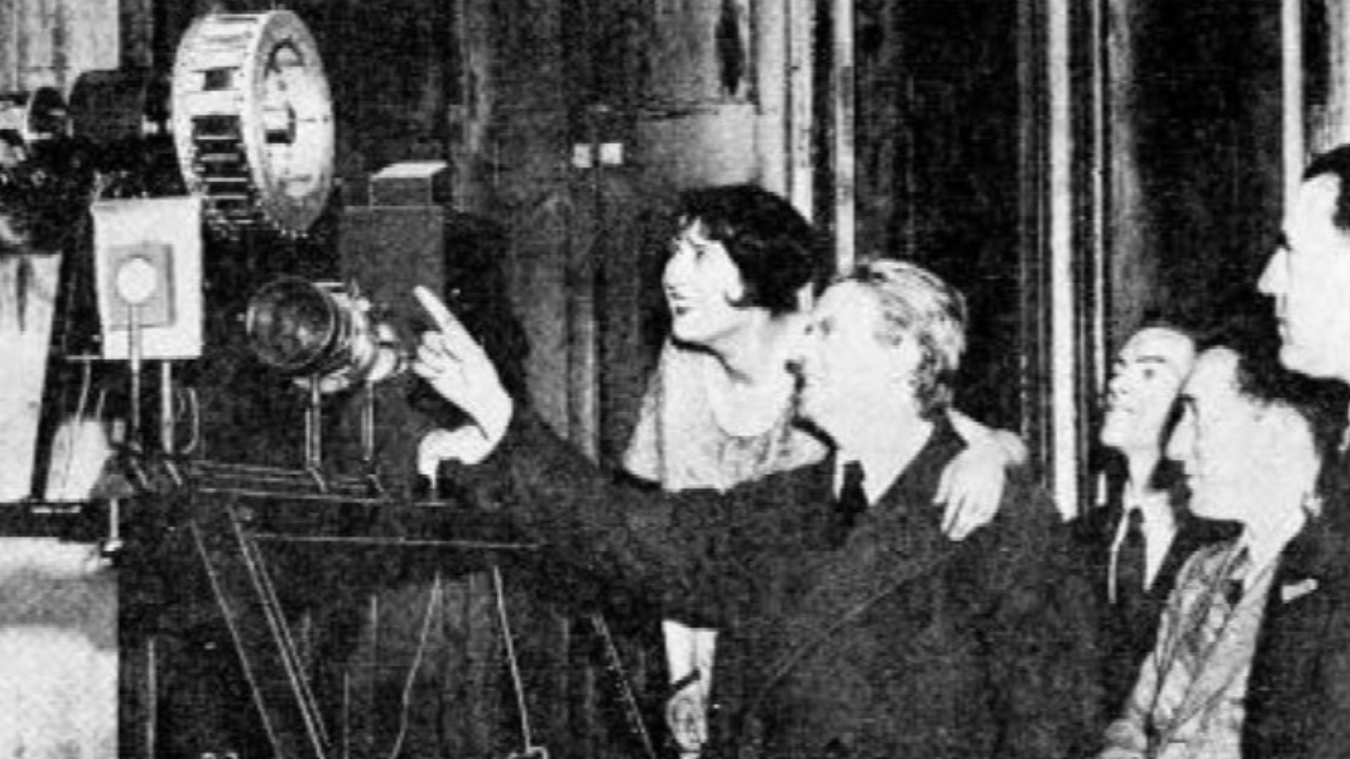British television pioneer John Logie Baird showing his mechanical-scan television system in 1931.