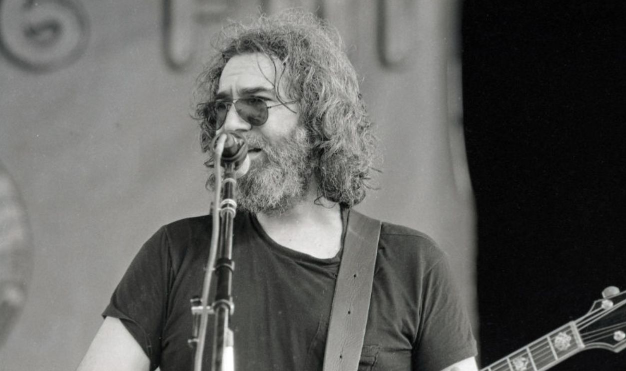 CONCORD, CA - SEPTEMBER 7: American singer, songwriter and lead guitarist for the Grateful Dead, Jerry Garcia (1942-1995), playing his custom Doug Irwin guitar known as 