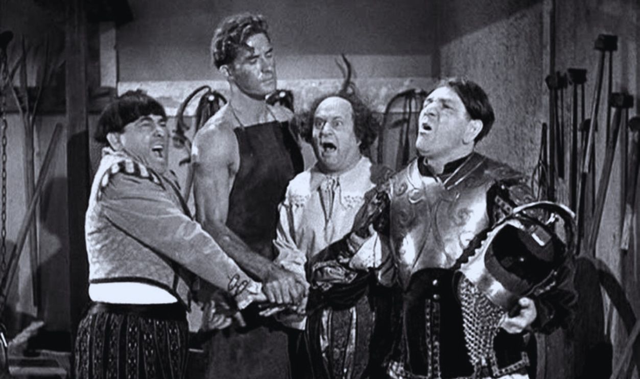 Screenshot from Squareheads of the Round Table (1948) 