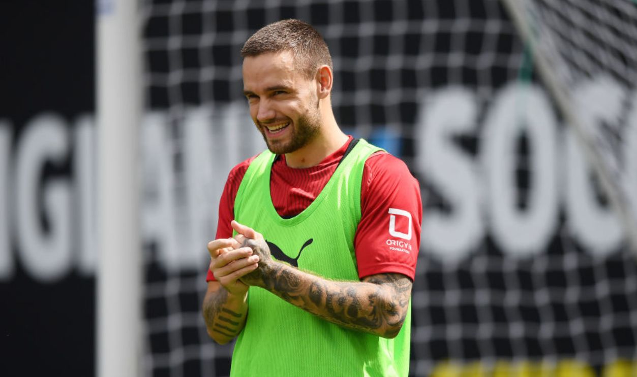 TRING, ENGLAND - JUNE 10: Liam Payne of England during a Soccer Aid for Unicef 2022 Training Session at Champneys Tring on June 10, 2022 in Tring, England.