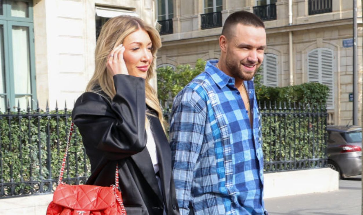 PARIS, FRANCE - MARCH 01: Liam Payne and Kate Cassidy are seen leaving their hotel on March 01, 2024 in Paris, France. 