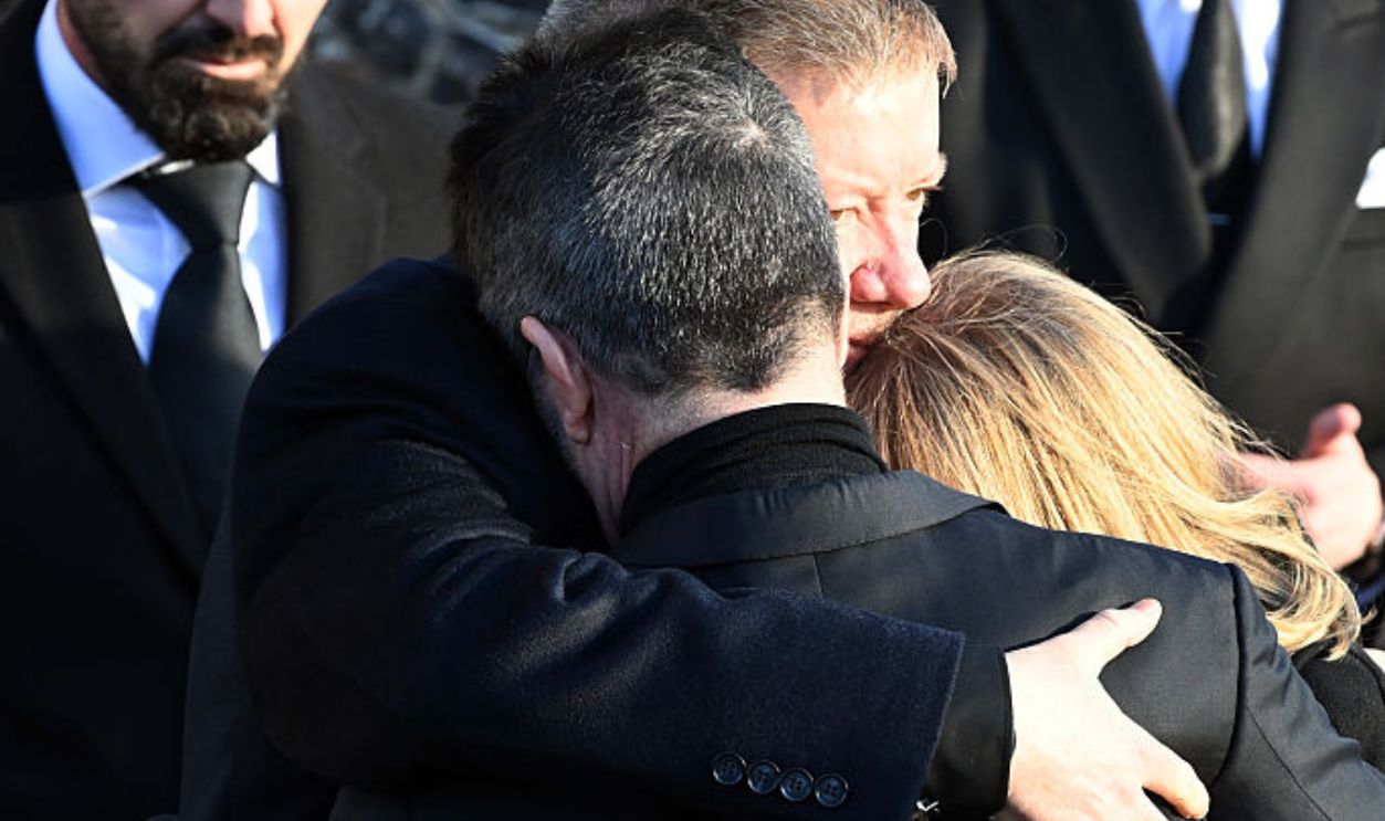 20 November 2024...Liam Payne's funeral held at St Mary's Church, Amersham, Buckinghamshire...Here: Simon Cowell & Liam's Parents..