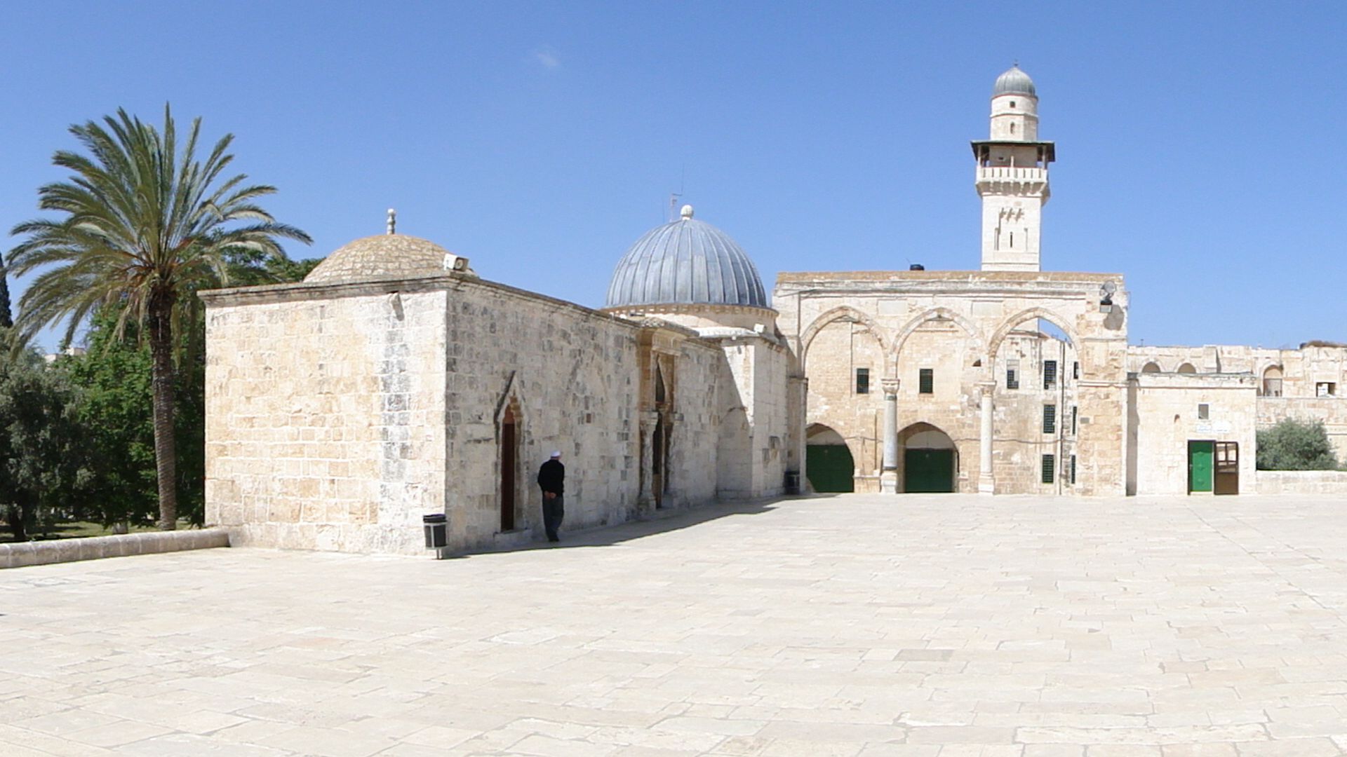 Panorama of Temple Mount outside Dome of the Rock - Old City - Jerusalem