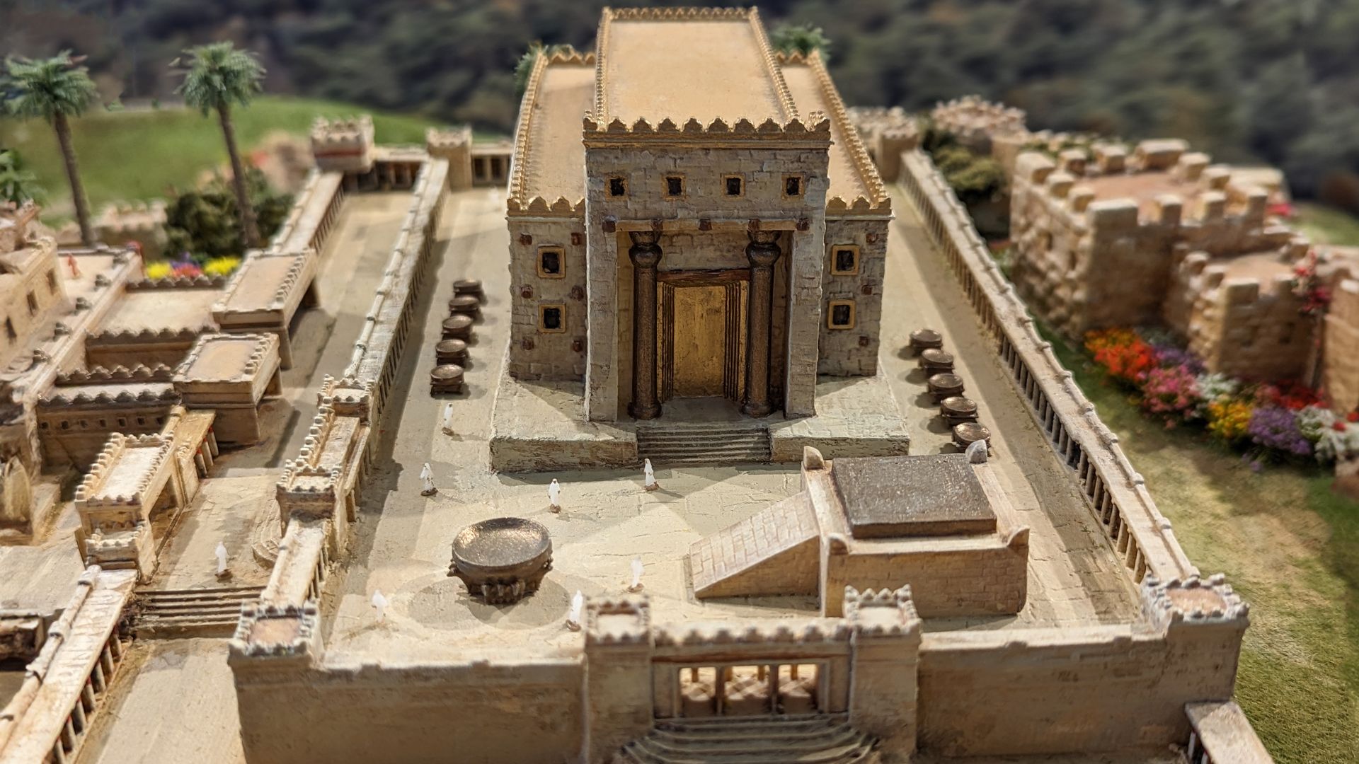 Model of Solomon's Temple in Jerusalem, circa 950 BC. Photographed at a special exhibit at the Armstrong Auditorium in Edmonton, Oklahoma.