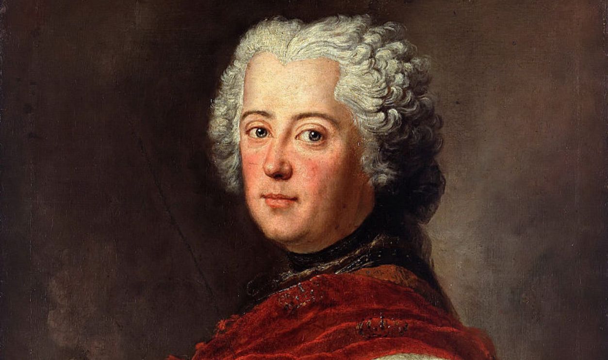 Portrait of Frederick II of Prussia (1712?1786) as Crown Prince, 1739. Found in the collection of Staatliche Museen, Berlin. Artist : Pesne, Antoine (1683-1757). 