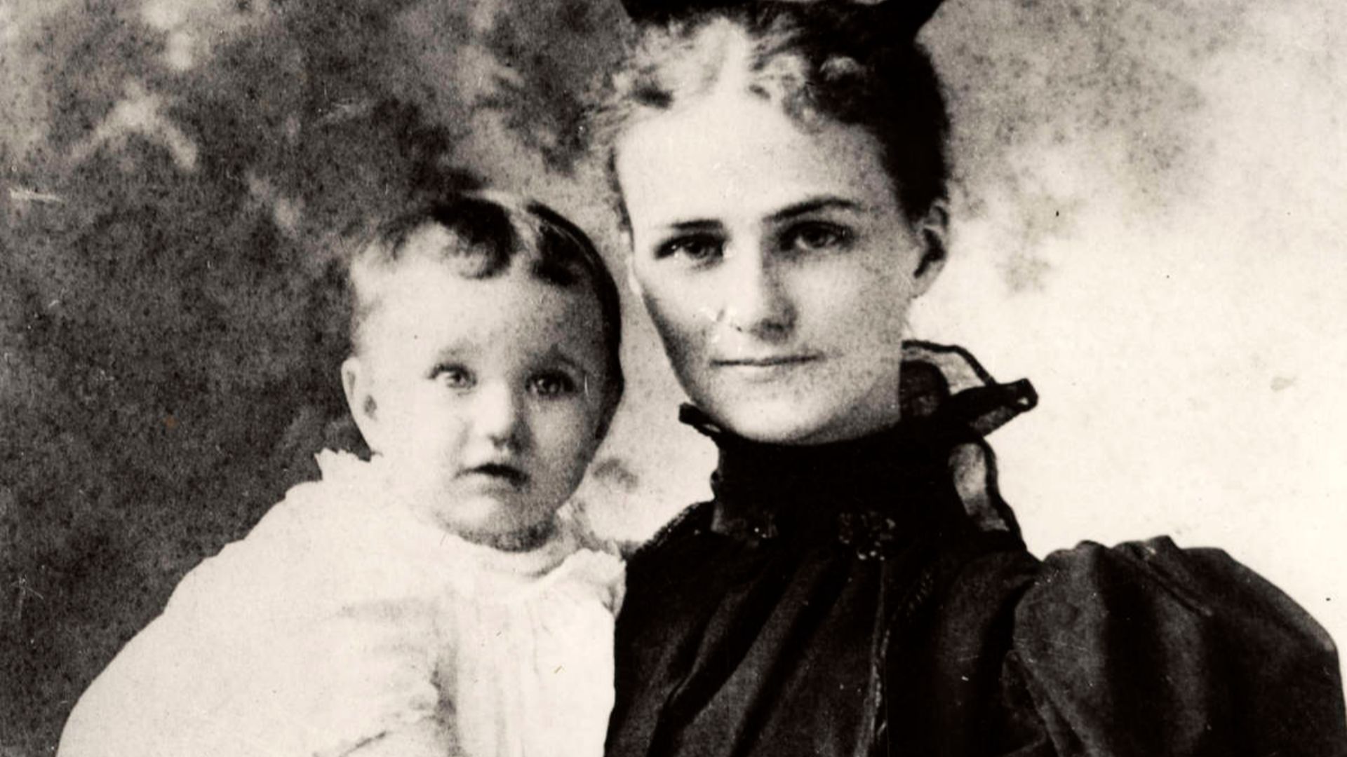 Wallis Simpson as a six-month-old child in the arms of her mother, Alice Montague Warfield