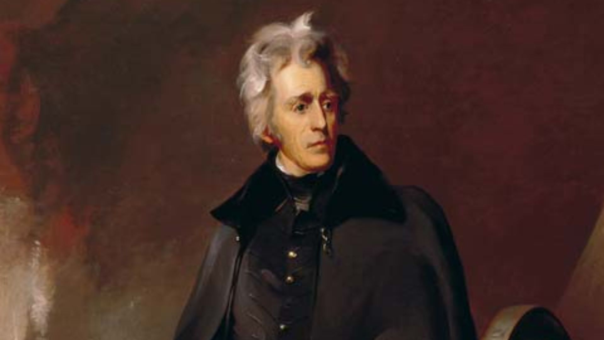 Andrew Jackson (1845). Thomas Sully (English-born American, 1783-1872). Oil on canvas. Corcoran Gallery of Art. In 1824 Sully painted a study portrait from life of Jackson. The hero of the Battle of New Orleans was by then a U.S. senator and a Democratic 