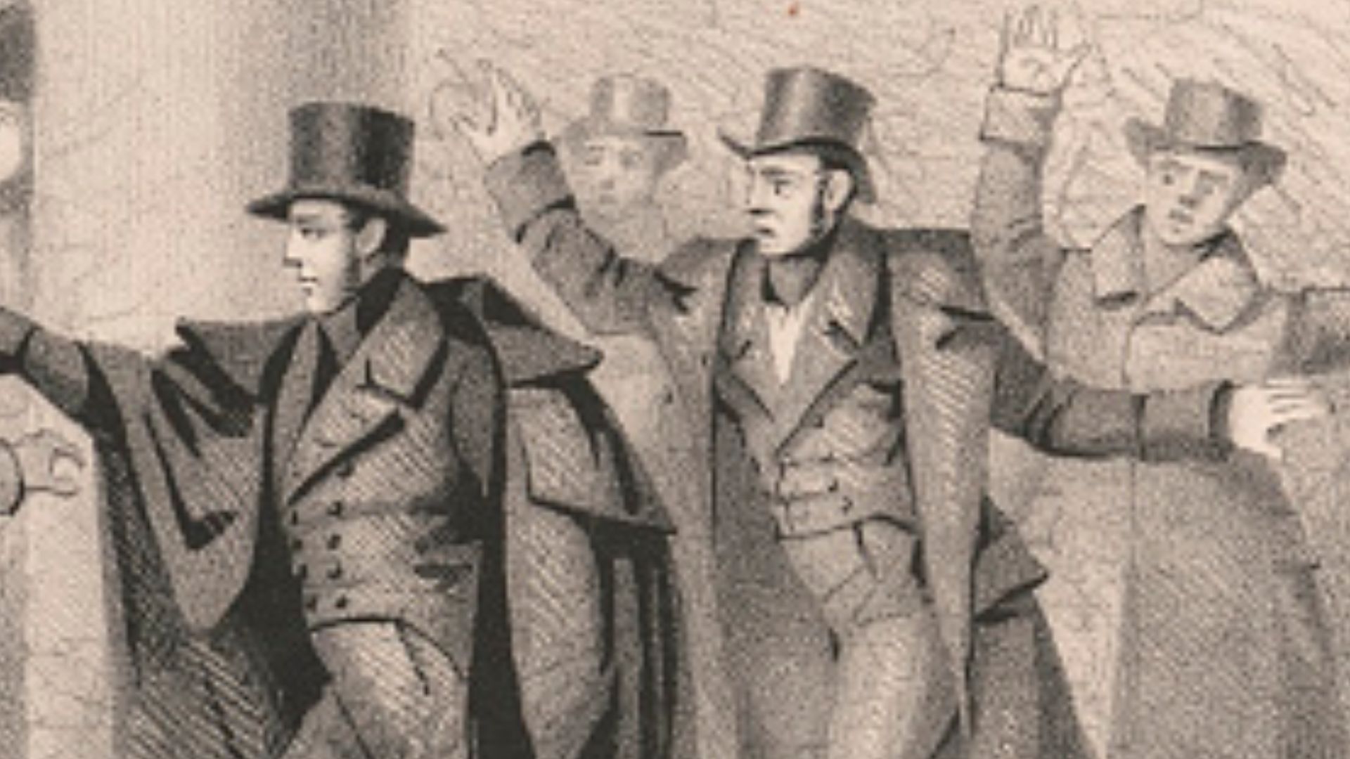 The Attempted Assassination of the President of the United States, Andrew Jackson, lithograph by Endicott & Co. (1835)
