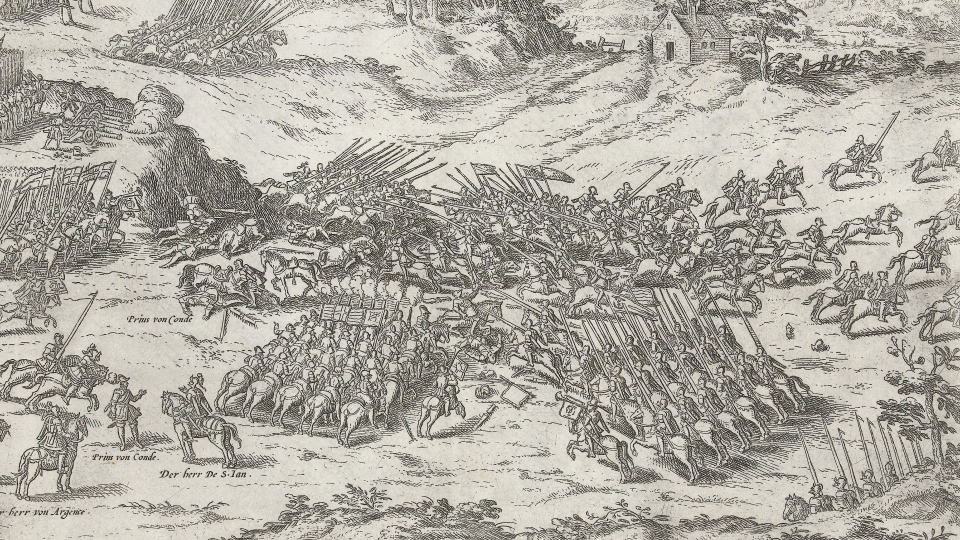 IdentificatieTitel(s): Prins van Condé gevangengenomen en vermoord, 1569. Serie 3: Franse Godsdienstoorlogen, 1559-1573 (serietitel)Objecttype: prent historieprent albumblad Serienummer: 43/469Objectnummer: RP-P-OB-78.784-40Catalogusreferentie: FMH 413-43