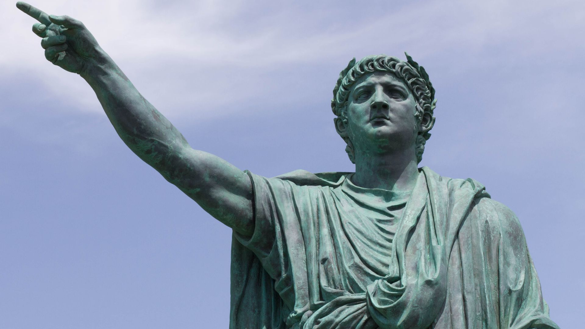 Statue of The Roman Emperor Nero by Claudio Valenti, Anzio (anc. Antium) Italy.