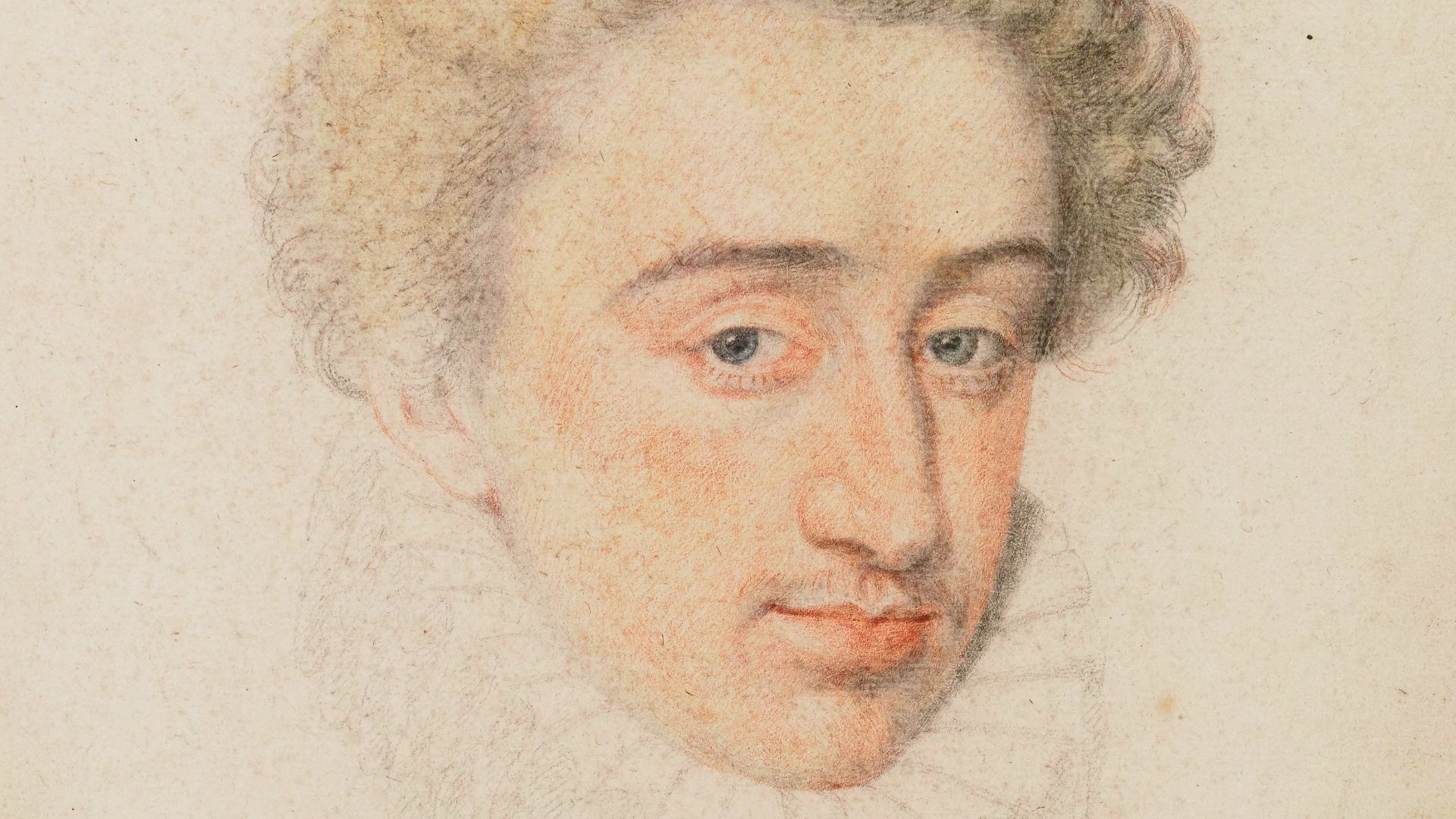 Henri de Navarre, portrait au crayon dessiné par Pierre Dumonstier, 1568.