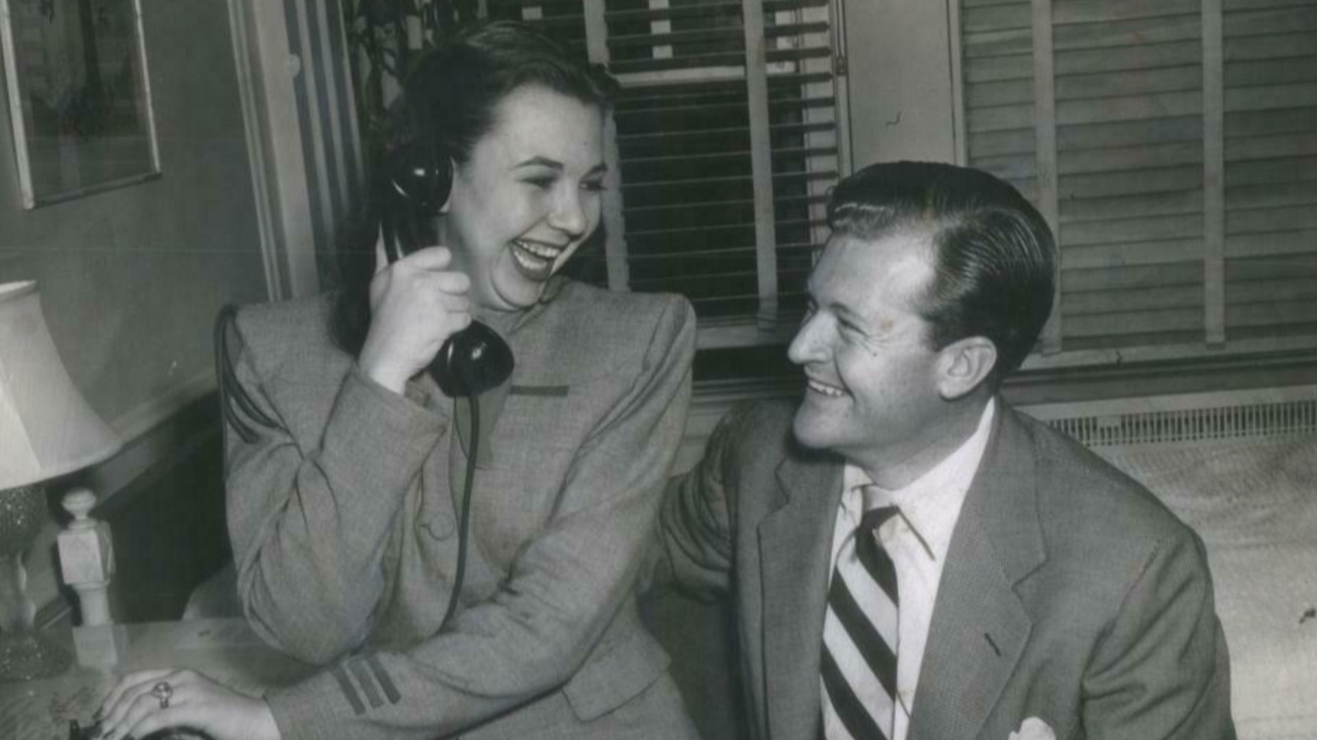Press photo of Jane Withers and Bill Moss, 1947