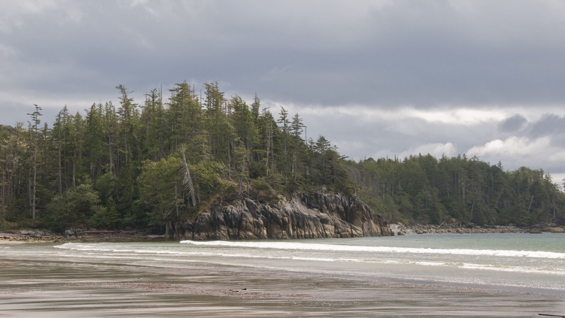 Beach on Calvert Island, British Columbia Coast, Canada