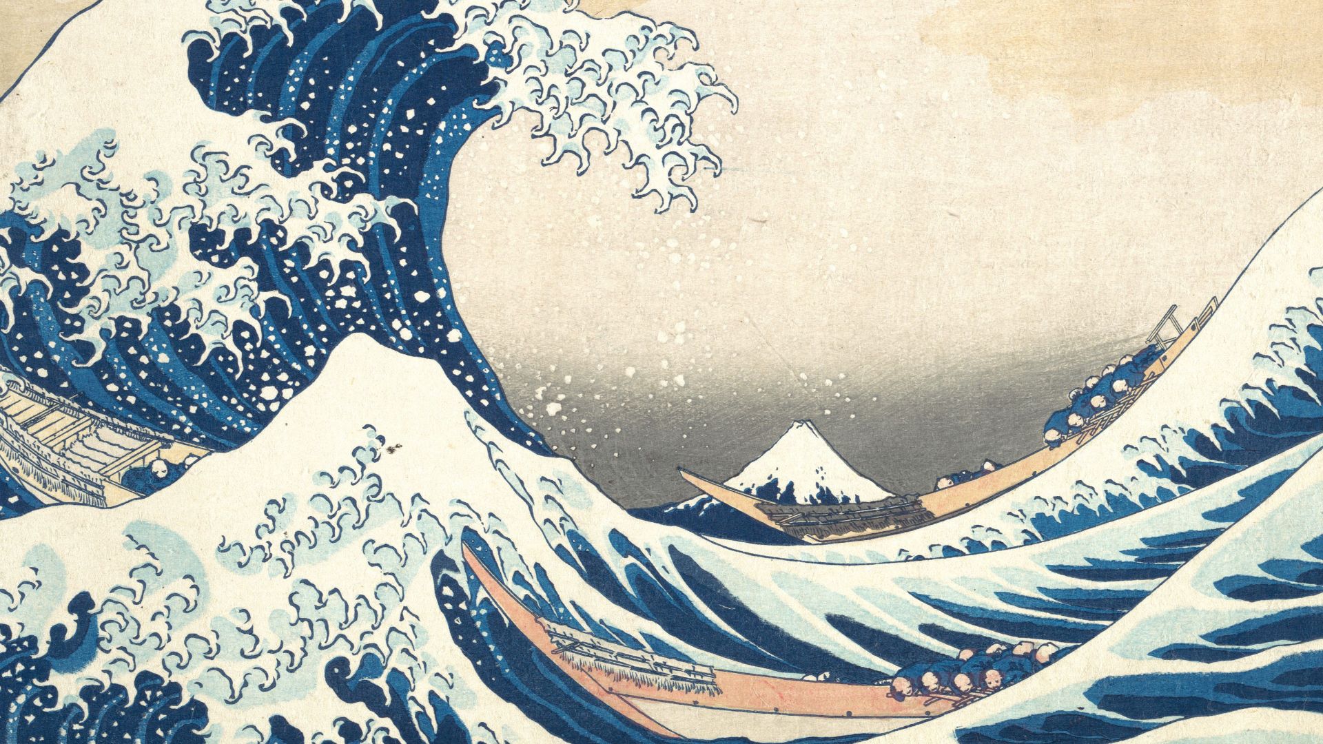 Although it is often used in tsunami literature, there is no reason to suspect that Hokusai intended it to be interpreted in that way. The waves in this work are sometimes mistakenly referred to as tsunami (津波), but they are more accurately called okinami