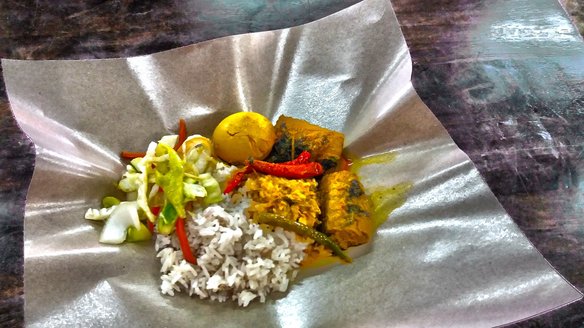 A specialty dish from the East Coast of Peninsular Malaysia, at Kampung Kuala Besut, the departure point for the Perhentian Islands.