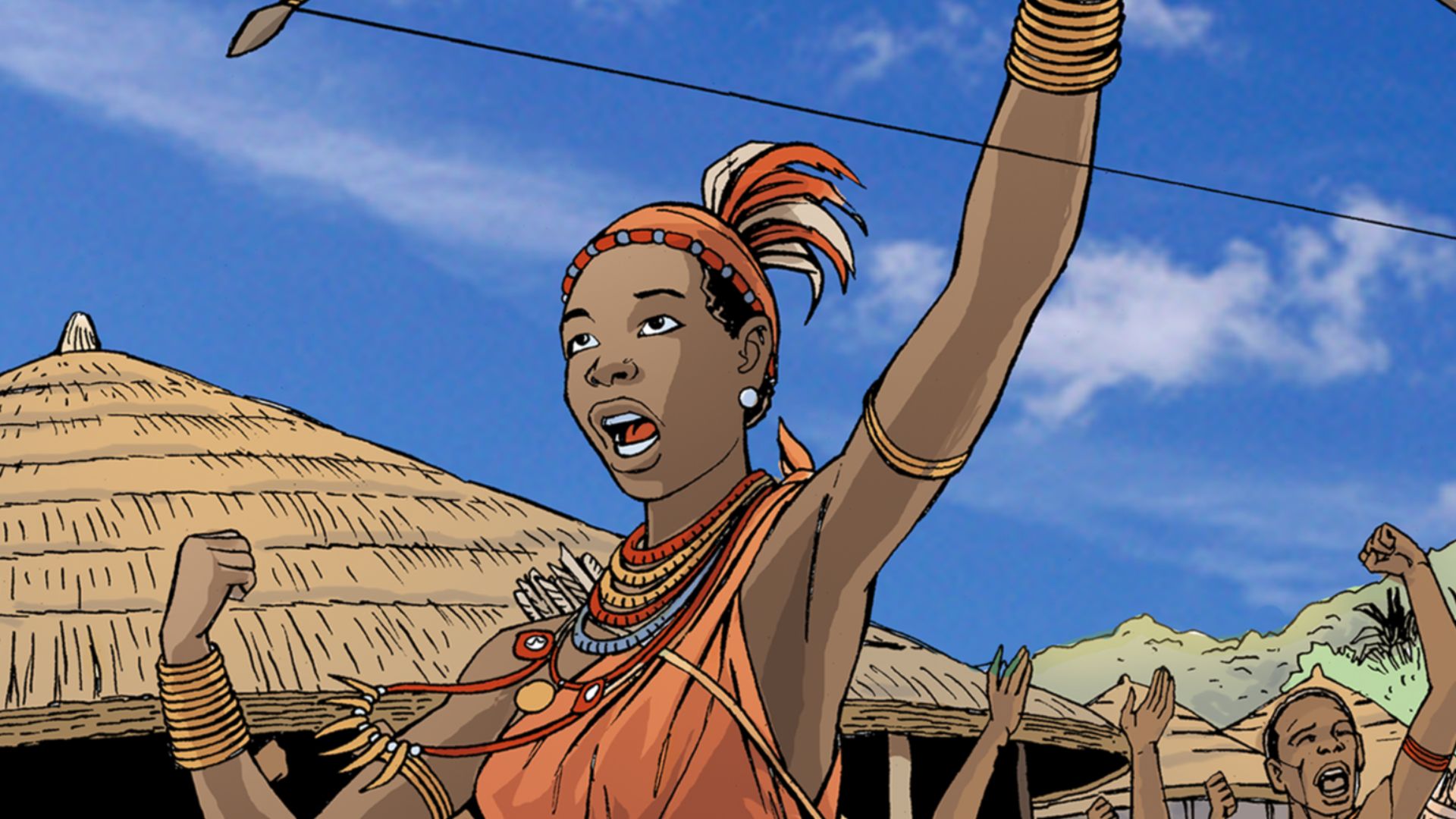 Taken from Nzinga Mbandi: Queen of Ndongo and Matamba from the UNESCO series on women in African history. Illustrations by Pat Masioni