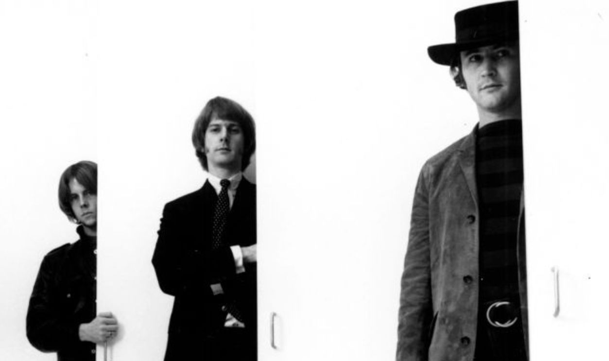 Folk rock group The Byrds pose for a Columbia Records publicity still circa 1967.