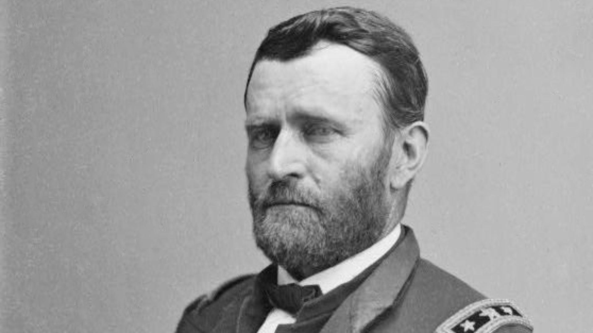Lieutenant General Ulysses S. Grant. This is a mirrored image of the original photo.