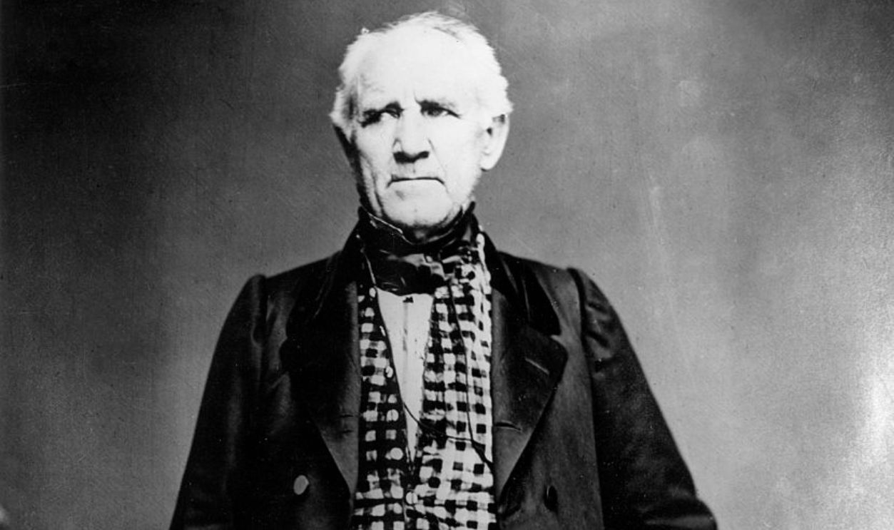 (Original Caption) Sam Houston: (1793-1863) Governor of Texas. 3/4 length.