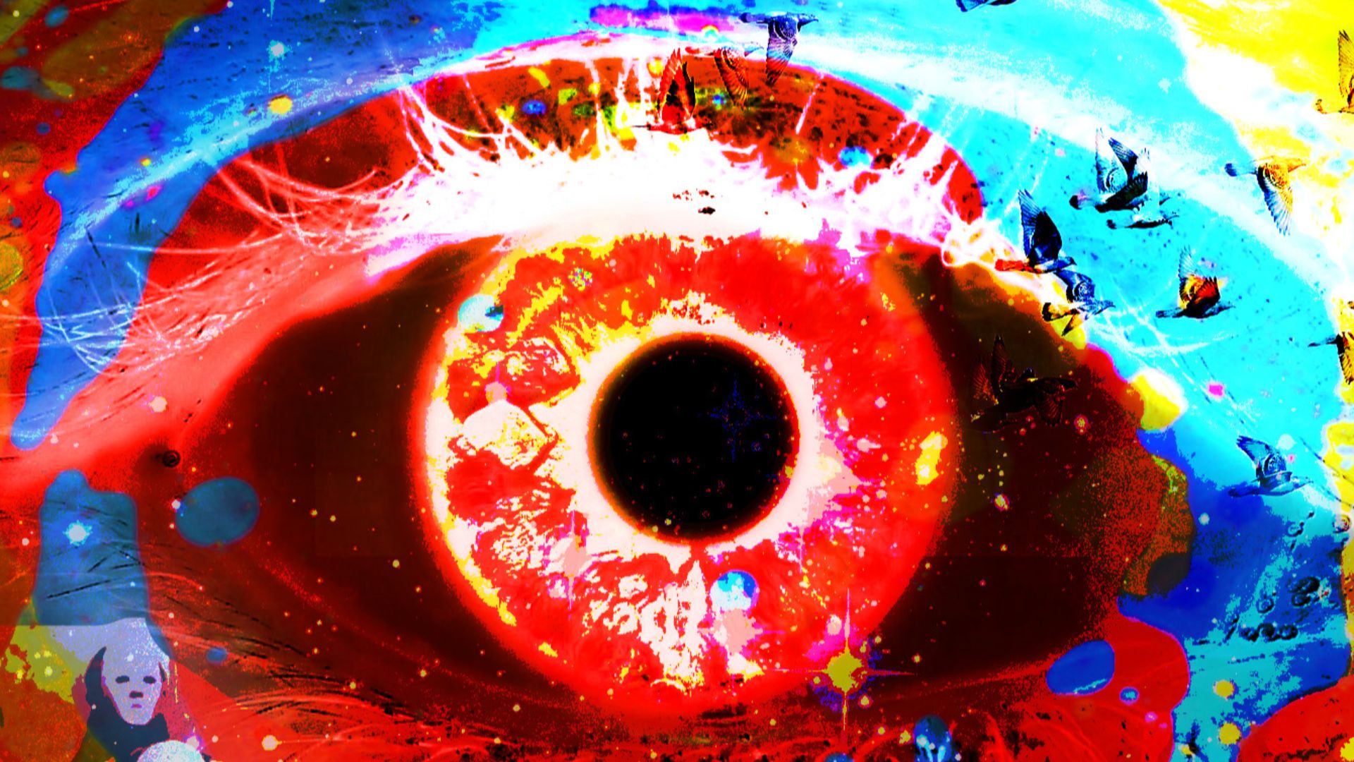 Psychedelic artwork of a human eye.