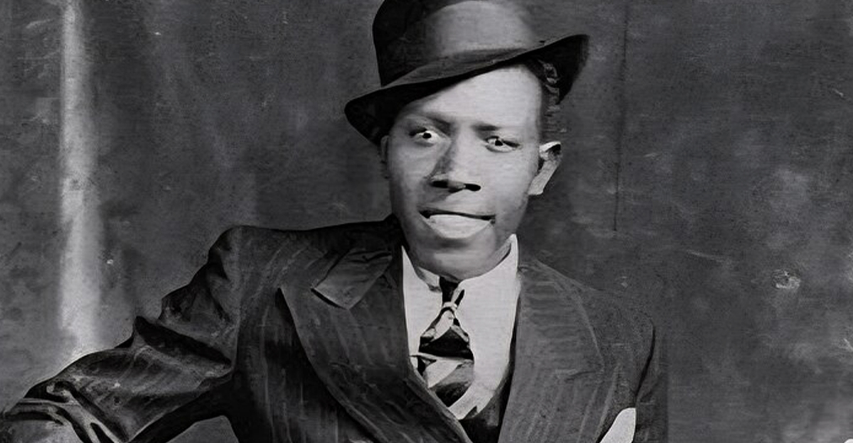Black and white portrait of Robert Johnson