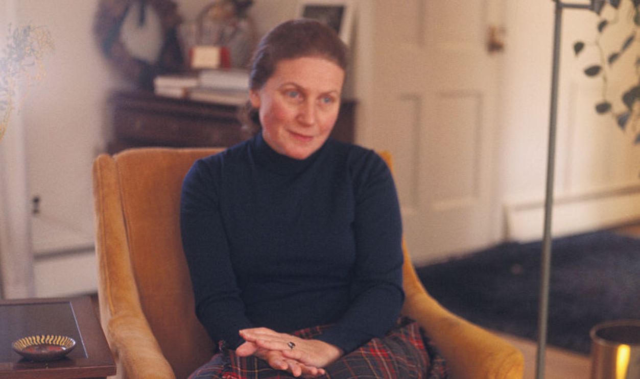 (Original Caption) Princeton, N.J.: Svetlana Stalin Alliluyeva, shown at her Princeton home, after she was informed that she had been stripped of her Soviet Citizenship. The daughter of the late Josef Stalin told UPI photographer,