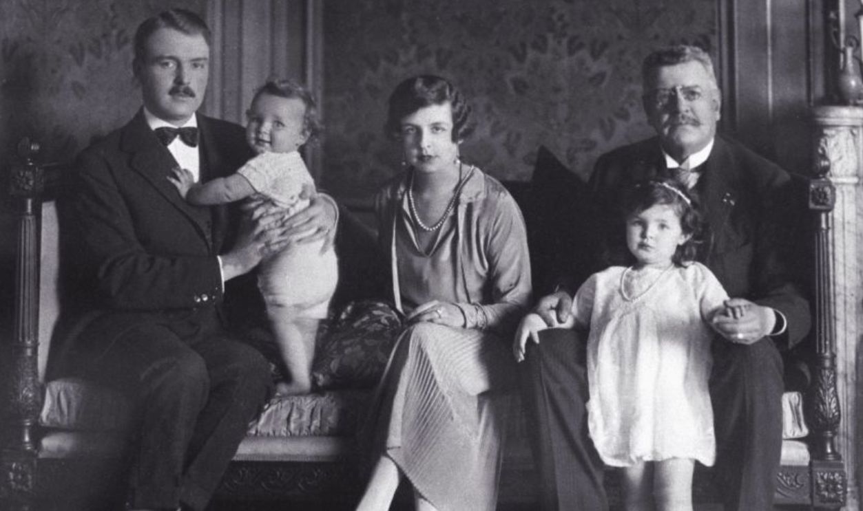 MONACO - JANUARY 01: Prince Pierre, Rainier, Charlotte, Antoinette, Louis II in Monaco on January 01, 1924.
