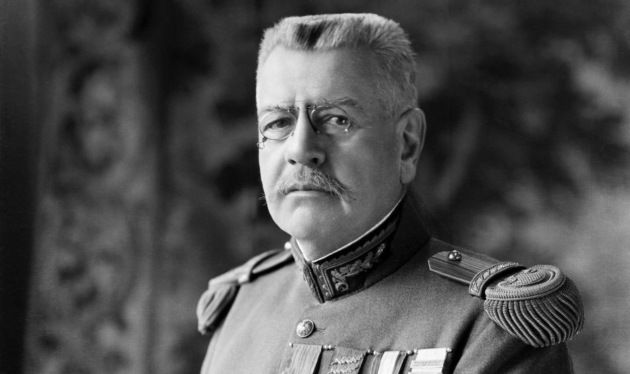 Prince Louis II of Monaco (great father of Rainier III) wearing the uniform of brigadier general, with kepi and medals. 1935 Picture: Taponier, Paris.
