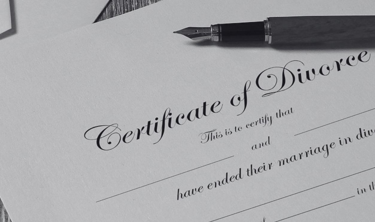 divorce certificate