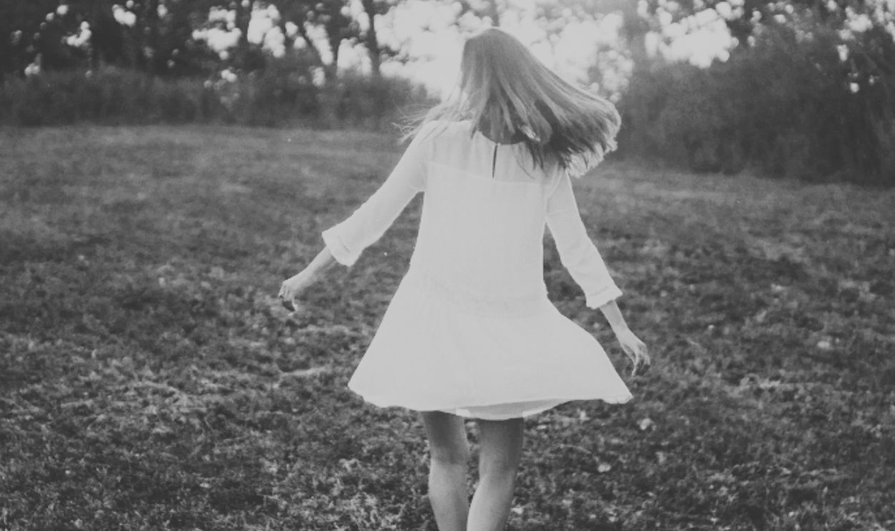 little girl in a dress