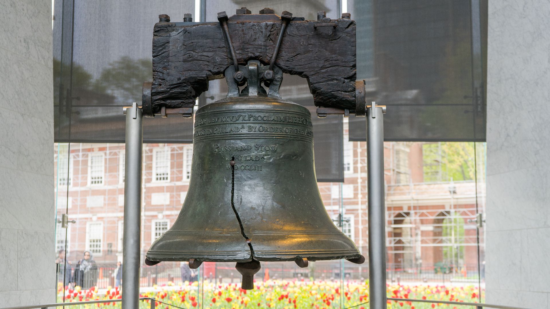 Photograph of the original Liberty Bell.