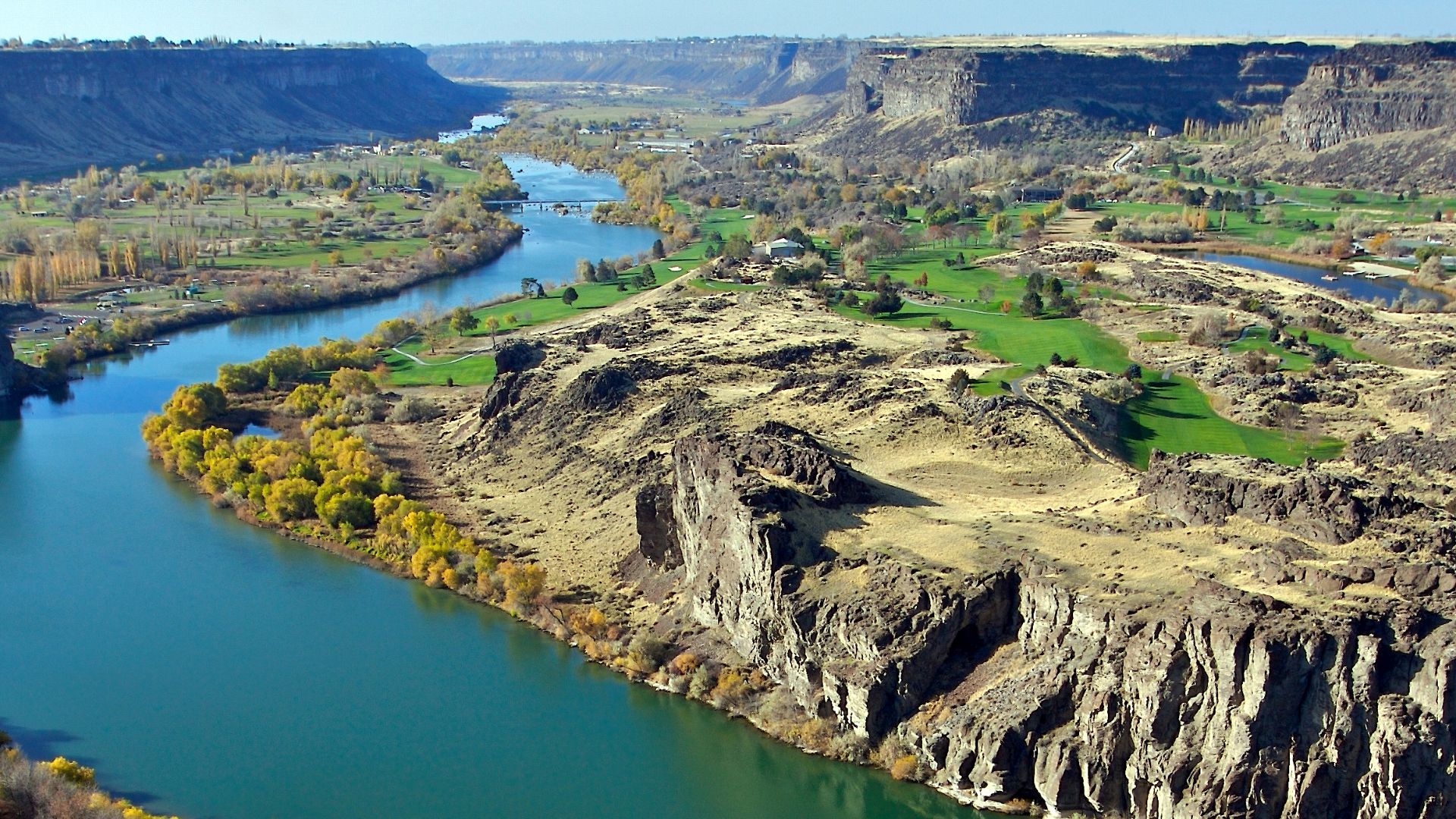 As seen from Perrine Memorial Bridge, Twin Falls, ID.