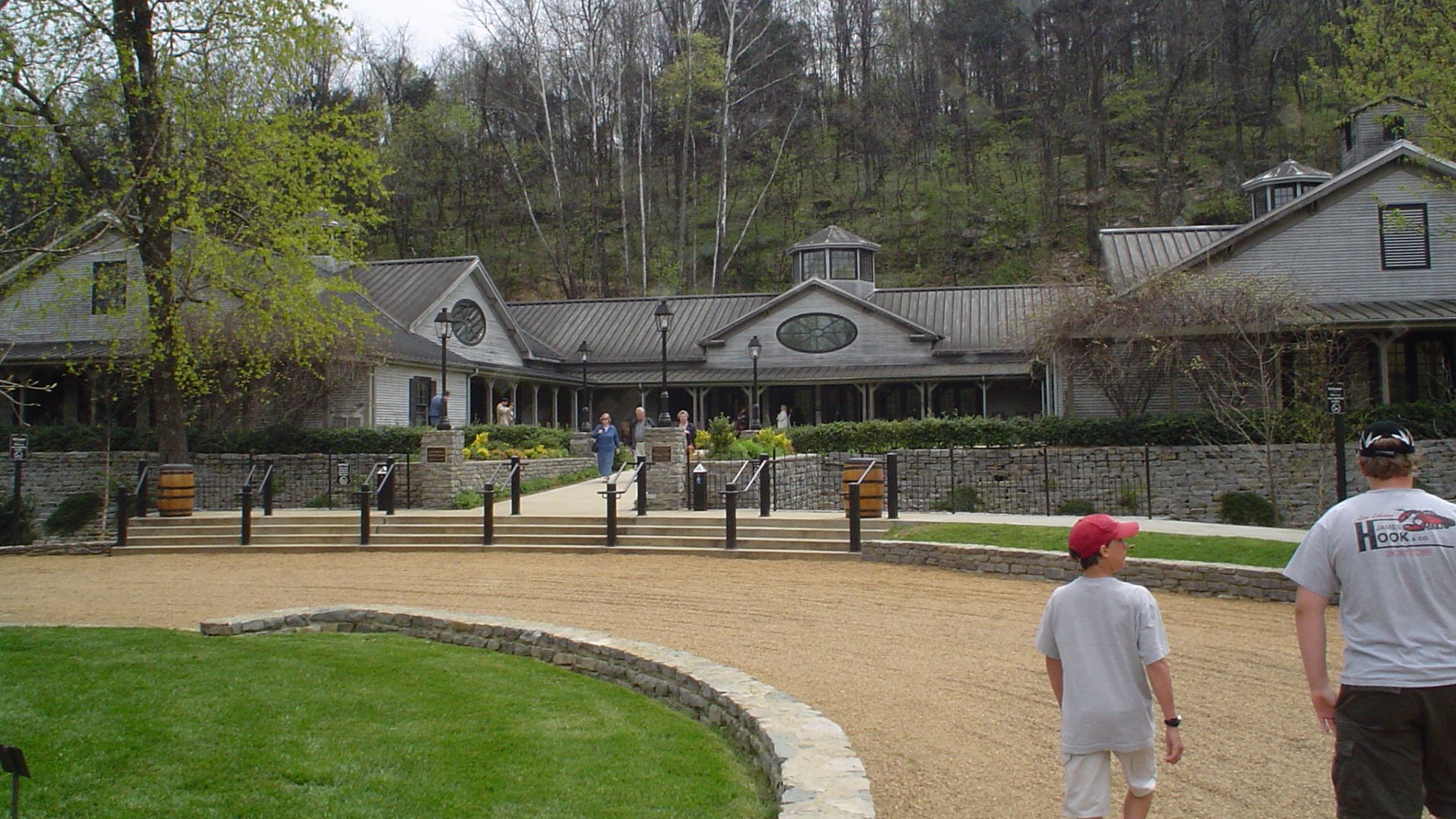 The front entrance to the vistors area of the Jack Daniel's Distillery in Lynchburg, Tennessee, USA.