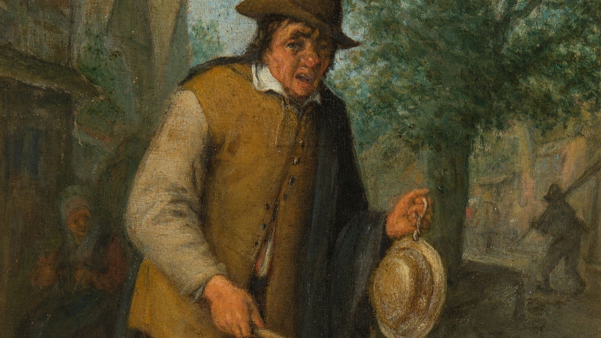 File:Town Crier with Stick and Gong (Hearing).jpg